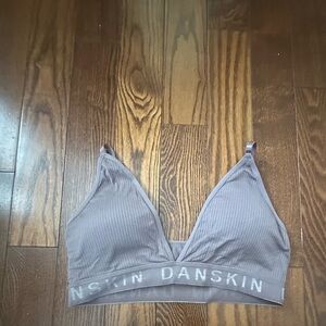Danskin Women's Ribbed Gray Bralette